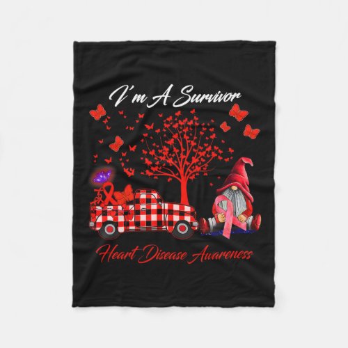 A Survivor Heart Disease Awareness Gifts  Fleece Blanket