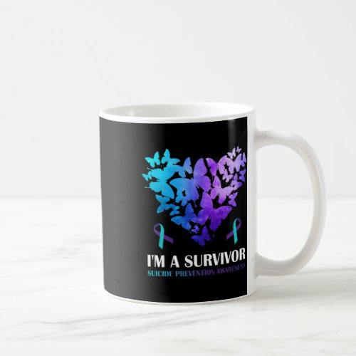 A Survivor Suicide Prevention Awareness Butterfly  Coffee Mug