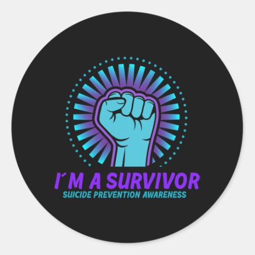 A Survivor Suicide Prevention Awareness  Classic Round Sticker