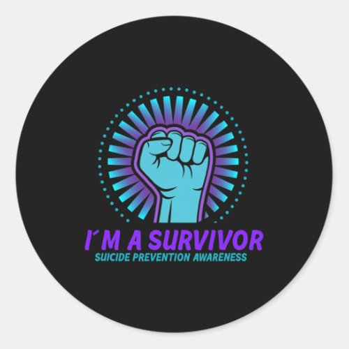 A Survivor Suicide Prevention Awareness  Classic Round Sticker