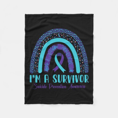 A Survivor Suicide Prevention Awareness Leopard Ra Fleece Blanket