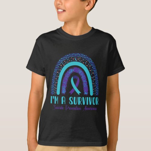 A Survivor Suicide Prevention Awareness Leopard Ra T_Shirt