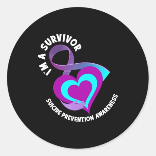 A Survivor Support Suicide Prevention Awareness  Classic Round Sticker