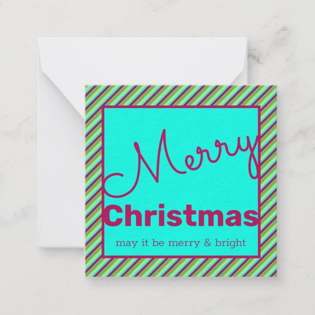 A Sweet And Mini Christmas Card With Envelope (Front)