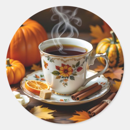 A Sweet Autumn Blessings  Classic Round Sticker