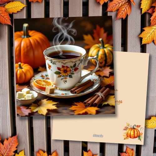 A Sweet Autumn Blessings  Holiday Card