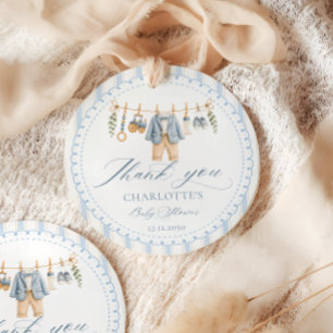 A Sweet Baby Boy Clothes Baby Shower Thank You Favor Tags