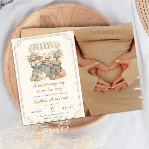 A Sweet Baby Boy Dessert Cart Fall Baby Shower Invitation
