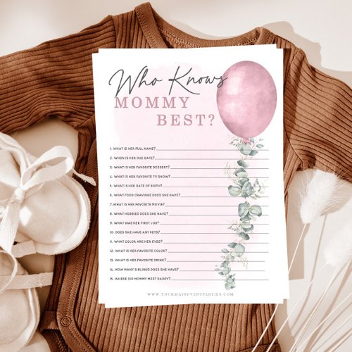 A Sweet Baby Girl Baby Shower Who Knows Mommy Best Invitation