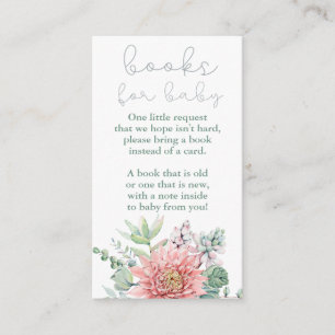 A Sweet Baby Girl Shower Desert Enclosure Card