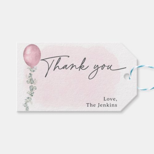 A Sweet Baby Girl Thank You  Gift Tags
