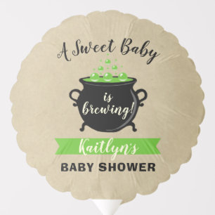 A Sweet Baby Is Brewing Halloween Baby Shower Balloon