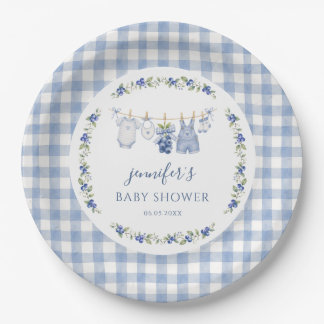 A Sweet Berry Blueberry Baby Shower Paper Plates