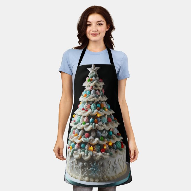 A Sweet Celebration The Christmas Tree Cake Apron (Worn)