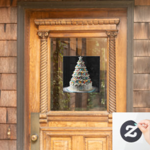 A Sweet Celebration The Christmas Tree Cake Window Cling