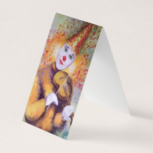 A sweet clown playing the violin business card