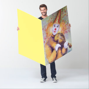 A sweet clown playing the violin card