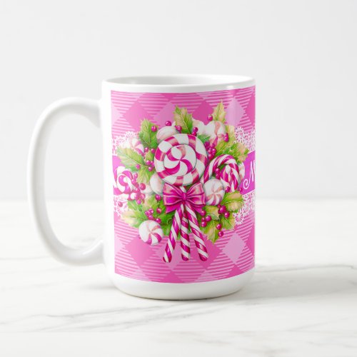 A Sweet Cottage Pink and Purple Christmas Coffee Mug