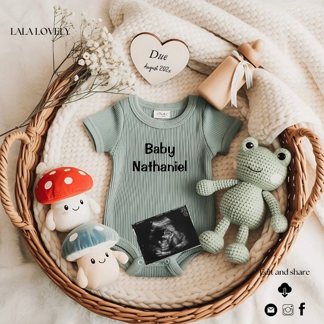 A  sweet cottagecore  basketpregnancy announcement (Creator Uploaded)