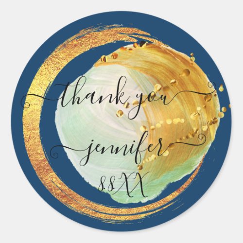  A Sweet Emblem of Gratitude Marks a Milestone Classic Round Sticker