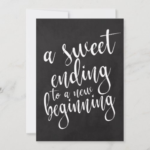 A sweet ending affordable chalkboard wedding sign