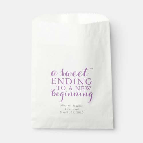 A Sweet Ending  Favor Bag