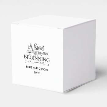 A Sweet Ending To A New Beginning Favor Boxes by SimplySweetParties at Zazzle