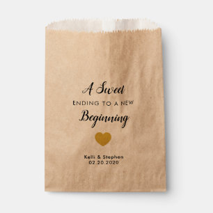 A Sweet Ending to a New Beginning Favor Treat Bags