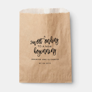 A Sweet Ending to a New Beginning Wedding Favor Favor Bag