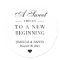 A Sweet Ending Wedding Favor Sticker