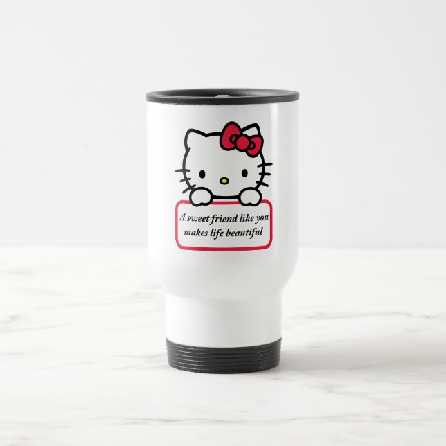 A Sweet Friend Like You - Heartfelt Quote T-Shirt Travel Mug (Center)