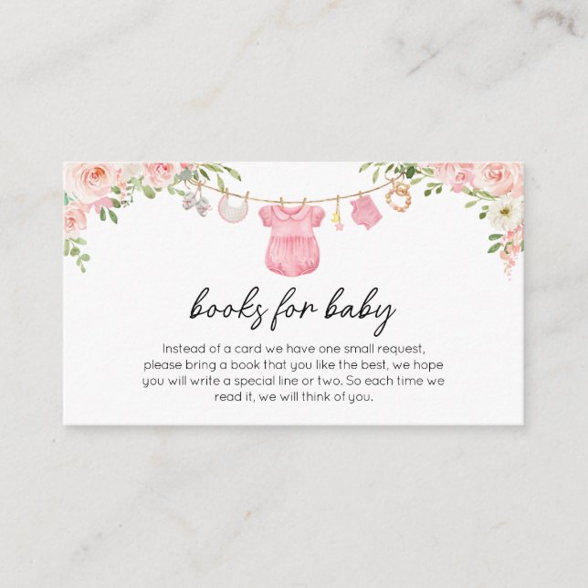 A Sweet Girl Baby Clothes Books for Baby Enclosure Card (Front)