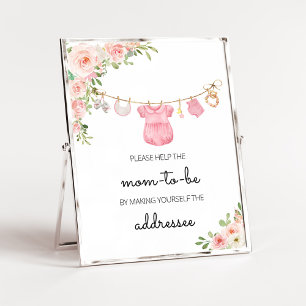 A Sweet Girl Baby Clothes Envelope Station Poster