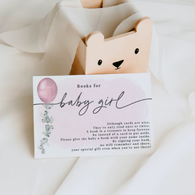 A Sweet Girl Baby Shower Book Request Enclosure Card (Creator Uploaded)