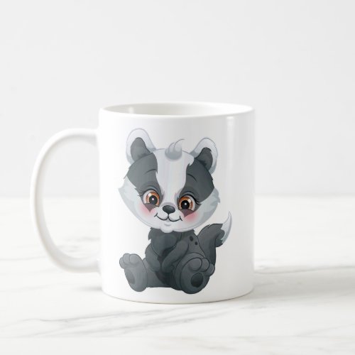 A Sweet Honeydach Badger Animal Forest Dweller  Coffee Mug