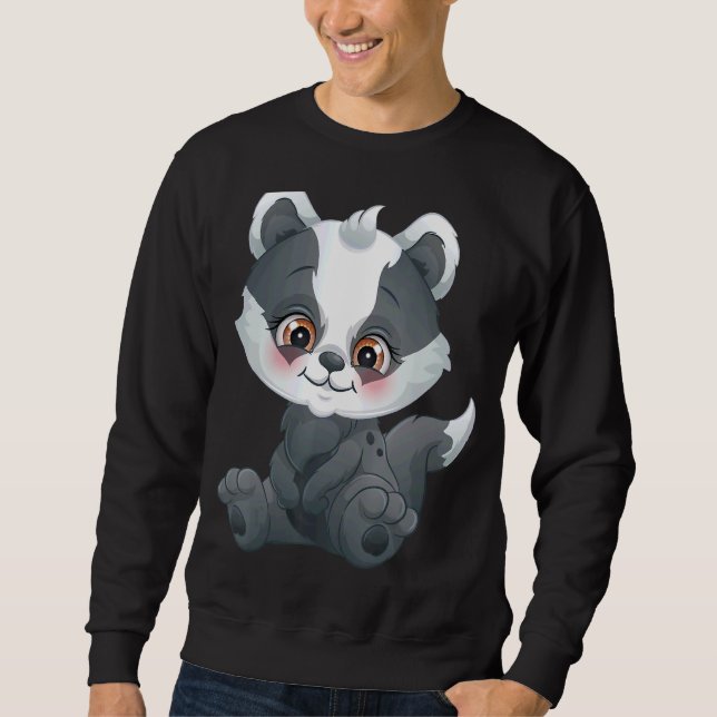 A Sweet Honeydach Badger Animal Forest Dweller Sweatshirt (Front)