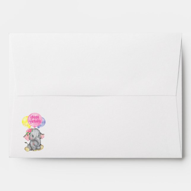  A Sweet Invitation Elephant  Envelope (Back (Top Flap))