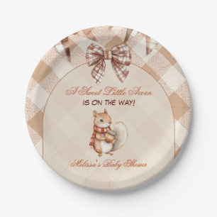 A Sweet Little Acorn Woodland Fall Baby Shower Paper Plates
