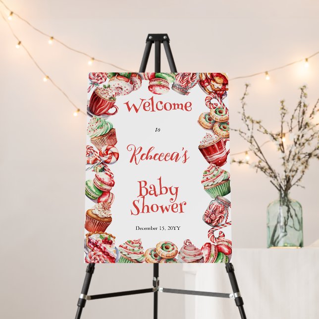 A Sweet Little Baby Candy Frame Baby Shower Foam Board (In Situ (Stand))