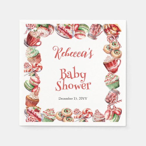 A Sweet Little Baby Candy Frame Baby Shower Napkins