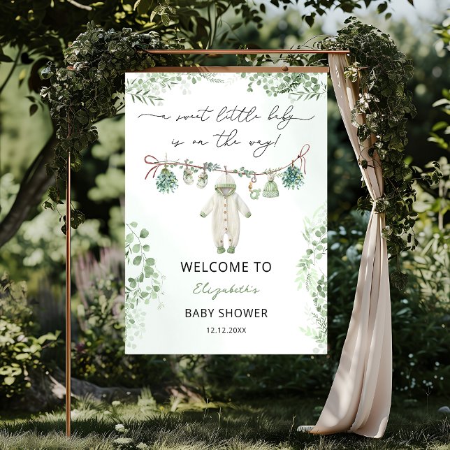A Sweet Little Baby Clothes Baby Shower Welcome Poster (Creator Uploaded)