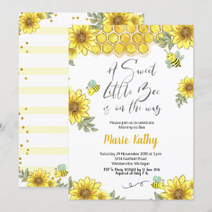 A Sweet Little Bee Baby Shower invitation