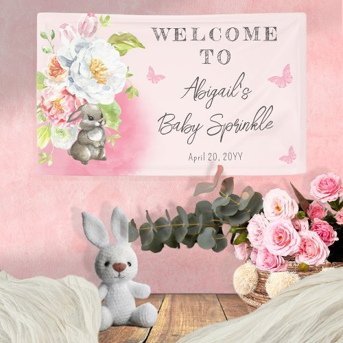 A Sweet Little Bunny Baby Sprinkle Welcome  Banner