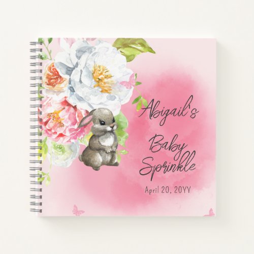 A Sweet Little Bunny Girl Baby Sprinkle Guest Book