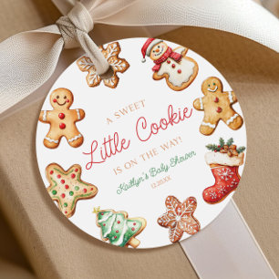 A Sweet Little Cookie Gingerbread Baby Shower Favor Tags