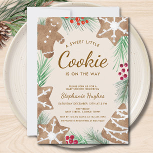 A Sweet Little Cookie Is On The Way Baby Shower Invitation