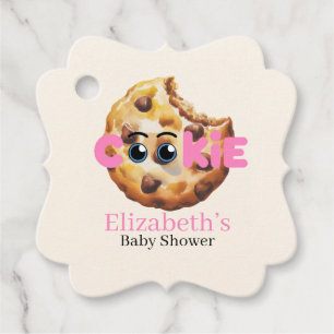 A Sweet Little Cookie Pink Baby Shower Thank You Favor Tags