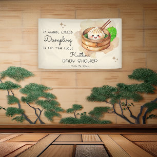 A Sweet Little Dumpling Kwai Theme Baby Shower  Banner