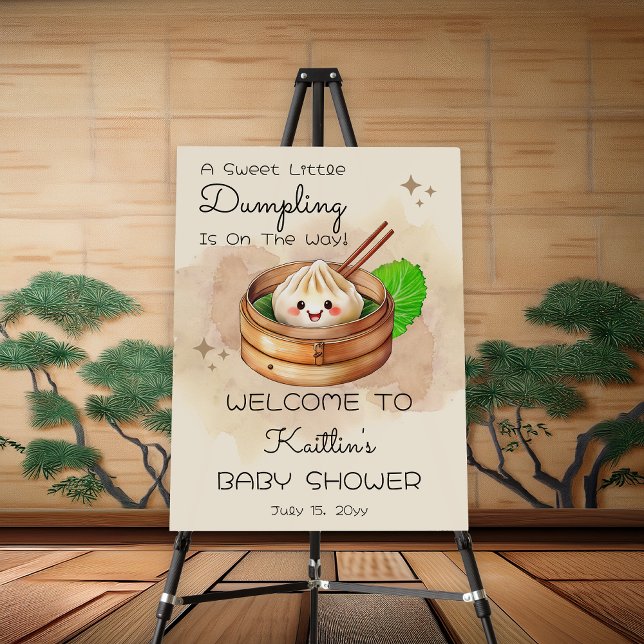 A Sweet Little Dumpling Kwai Theme Baby Shower Foam Board (A Sweet Little Dumpling Kwai Theme Baby Shower Foam Board Poster)