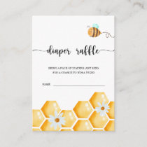 A Sweet Little Honey Baby Shower Diaper Raffle Enclosure Card